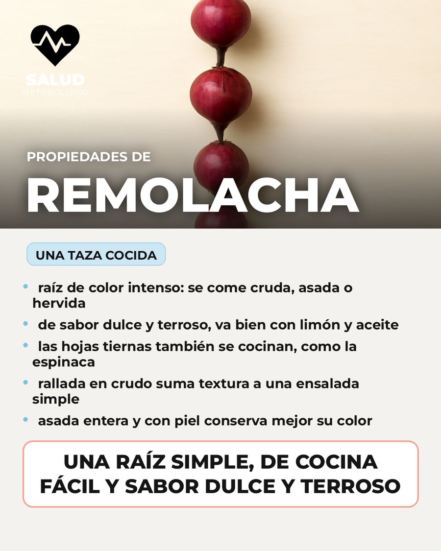 Remolacha: qué aporta una porción