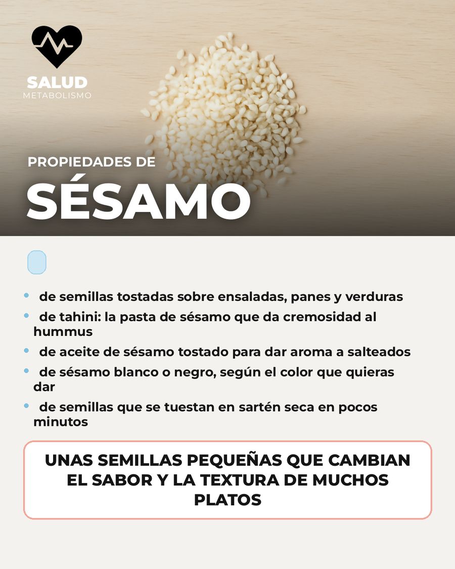 Sésamo: qué aporta una porción