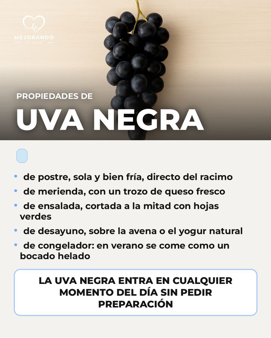 Uva negra: qué aporta una porción
