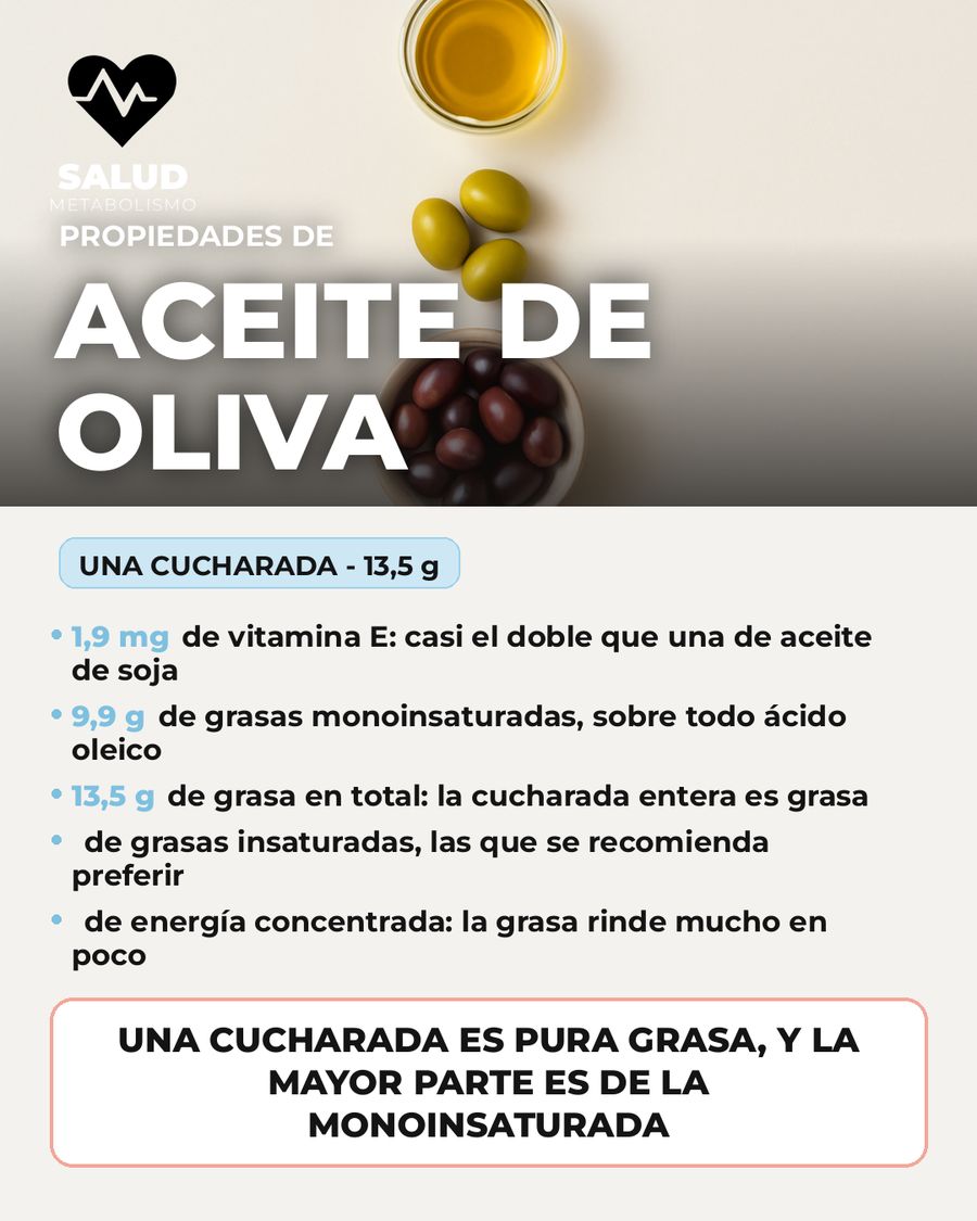 Aceite de oliva: qué aporta una porción